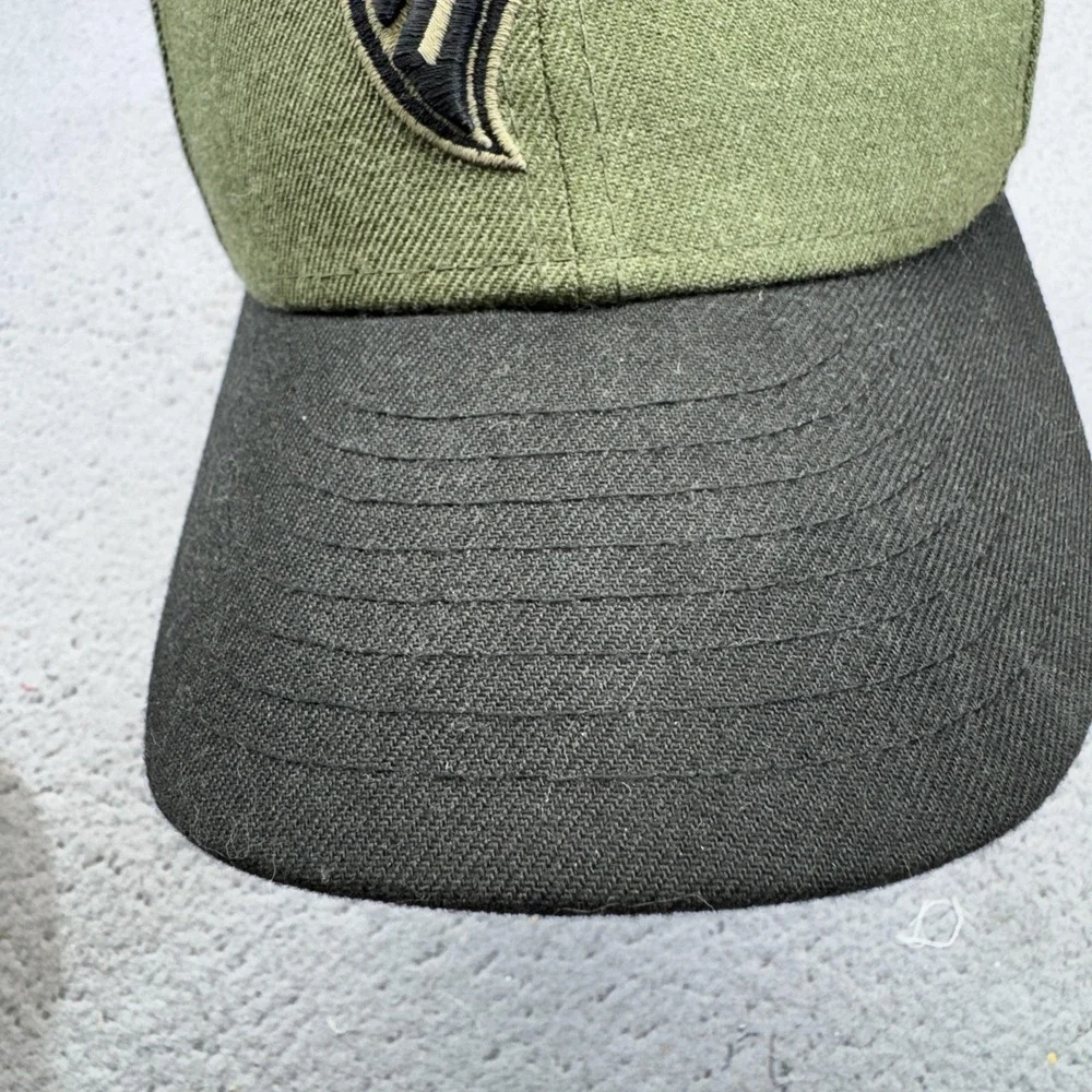 Atlanta Falcons‎ Hat Cap 7 3/4 Green Black Salute To Service Fitted NFL USA Flag